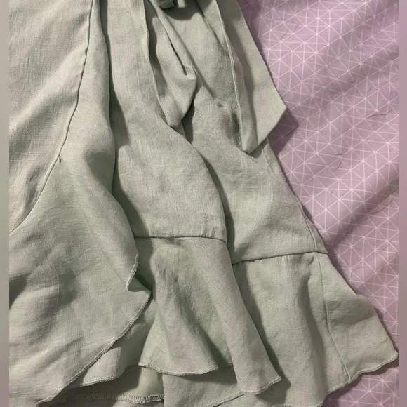 Trixxi Mint Green Wrap Dress - Picture 8 of 10